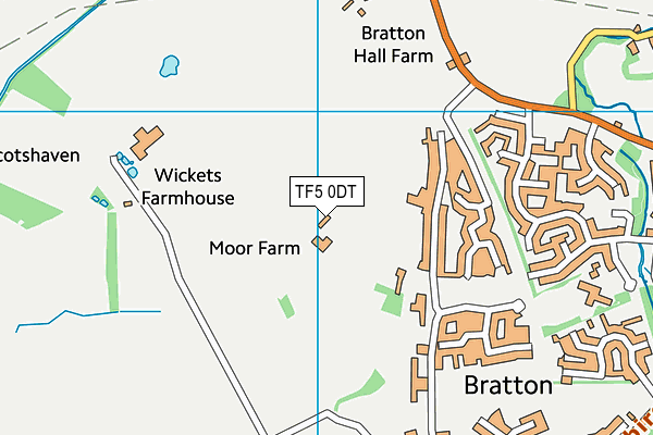 TF5 0DT map - OS VectorMap District (Ordnance Survey)