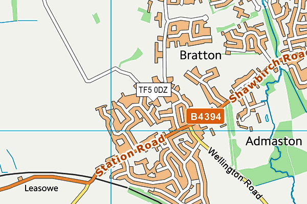 TF5 0DZ map - OS VectorMap District (Ordnance Survey)