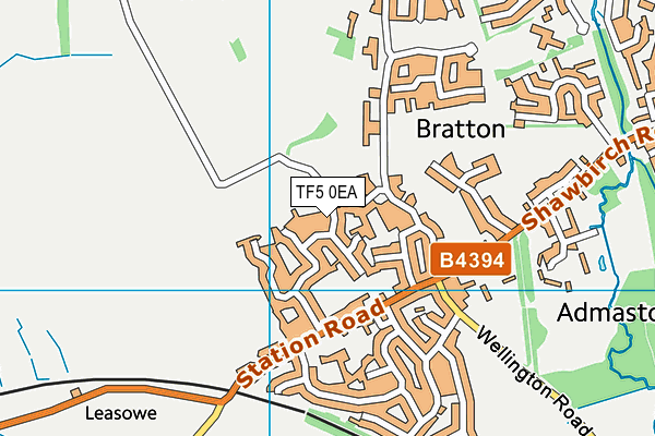 TF5 0EA map - OS VectorMap District (Ordnance Survey)