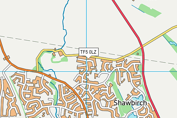 TF5 0LZ map - OS VectorMap District (Ordnance Survey)