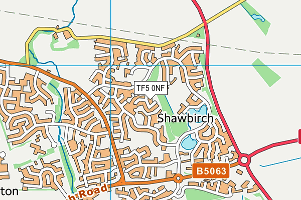 TF5 0NF map - OS VectorMap District (Ordnance Survey)