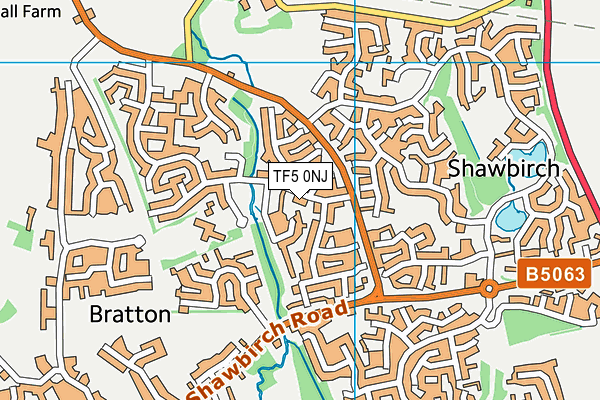 TF5 0NJ map - OS VectorMap District (Ordnance Survey)