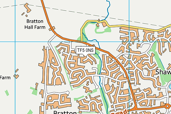 TF5 0NS map - OS VectorMap District (Ordnance Survey)