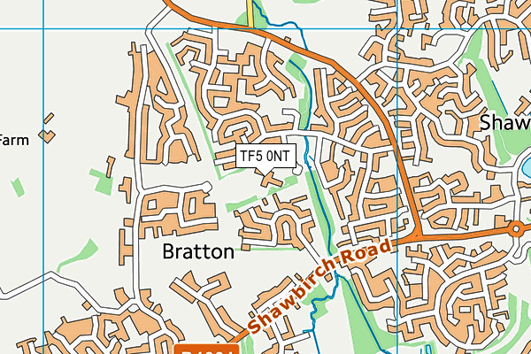St Peter's Bratton Church of England Academy map (TF5 0NT) - OS VectorMap District (Ordnance Survey)