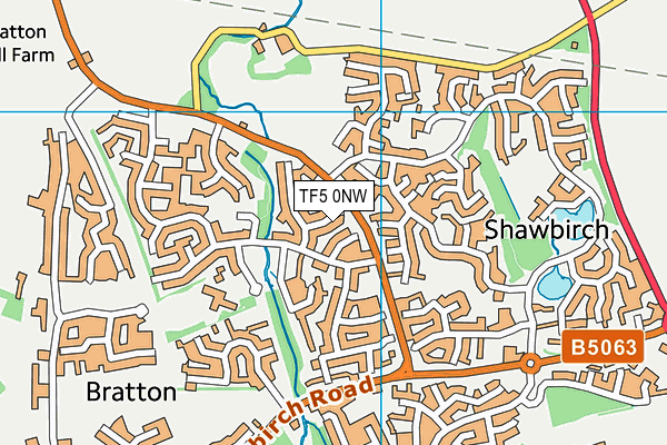 TF5 0NW map - OS VectorMap District (Ordnance Survey)