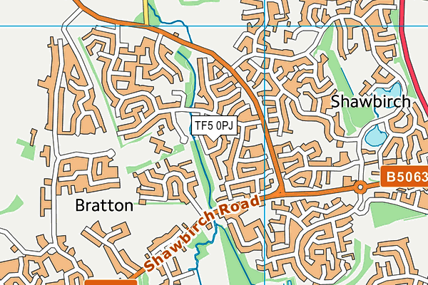 TF5 0PJ map - OS VectorMap District (Ordnance Survey)