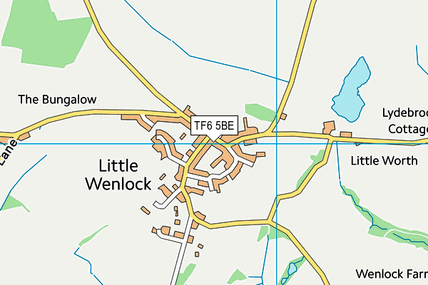Little Wenlock Playing Field map (TF6 5BE) - OS VectorMap District (Ordnance Survey)