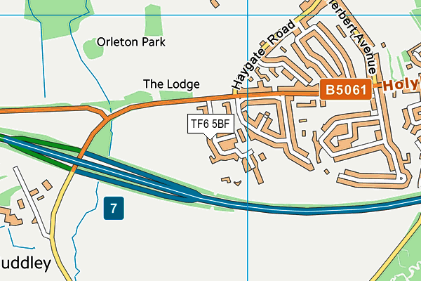 TF6 5BF map - OS VectorMap District (Ordnance Survey)