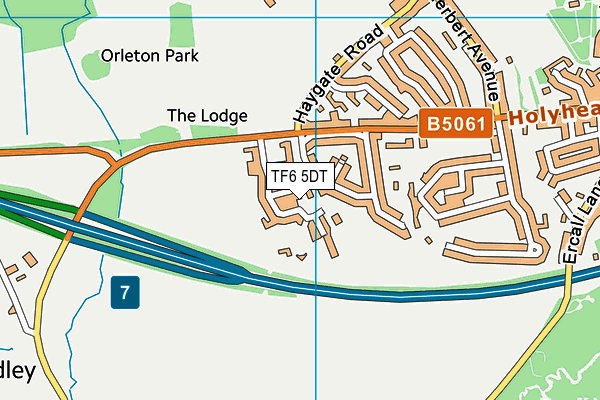 TF6 5DT map - OS VectorMap District (Ordnance Survey)