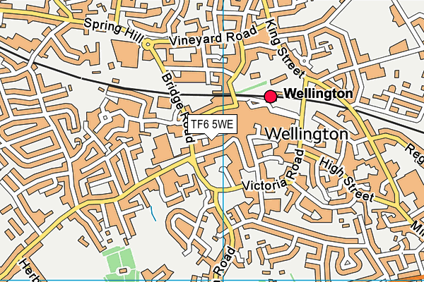 TF6 5WE map - OS VectorMap District (Ordnance Survey)
