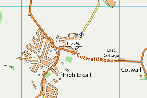 TF6 6AD map - OS VectorMap District (Ordnance Survey)