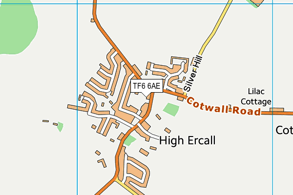 TF6 6AE map - OS VectorMap District (Ordnance Survey)