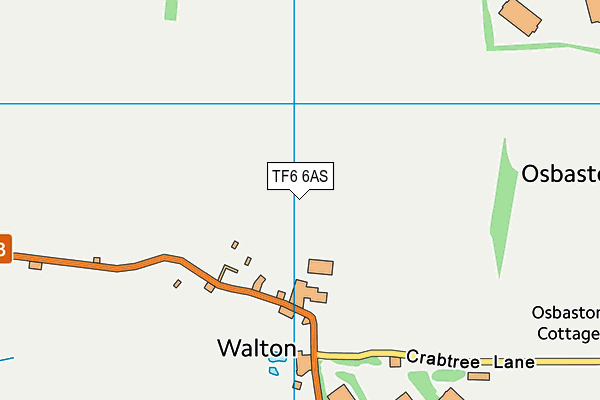 TF6 6AS map - OS VectorMap District (Ordnance Survey)