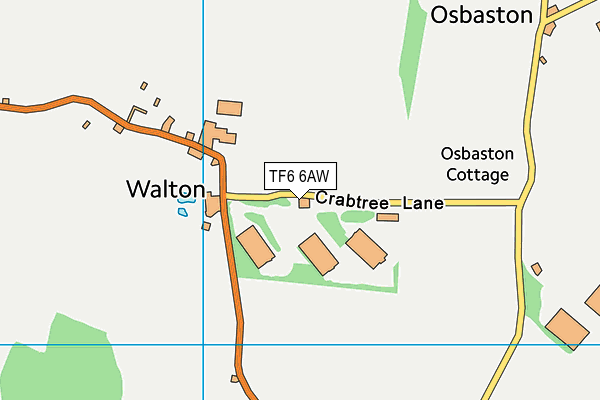 TF6 6AW map - OS VectorMap District (Ordnance Survey)