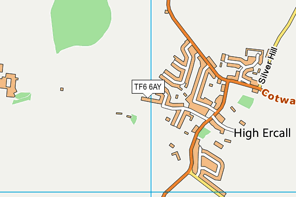 TF6 6AY map - OS VectorMap District (Ordnance Survey)