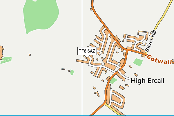 TF6 6AZ map - OS VectorMap District (Ordnance Survey)