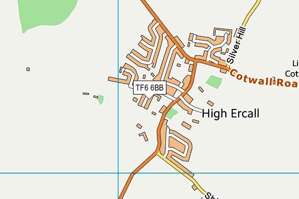 Ercall Magna Payton Recreation Ground map (TF6 6BB) - OS VectorMap District (Ordnance Survey)