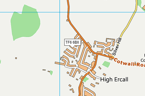 TF6 6BX map - OS VectorMap District (Ordnance Survey)
