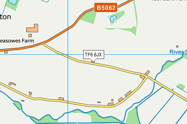TF6 6JX map - OS VectorMap District (Ordnance Survey)