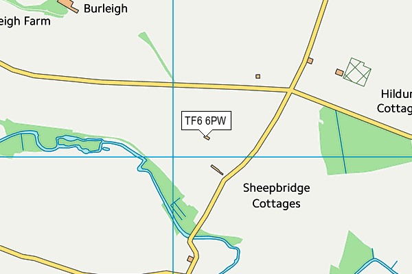TF6 6PW map - OS VectorMap District (Ordnance Survey)