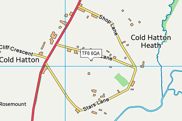 TF6 6QA map - OS VectorMap District (Ordnance Survey)