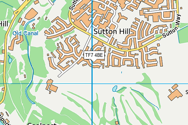 TF7 4BE map - OS VectorMap District (Ordnance Survey)