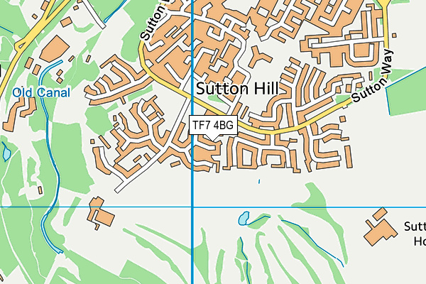 TF7 4BG map - OS VectorMap District (Ordnance Survey)