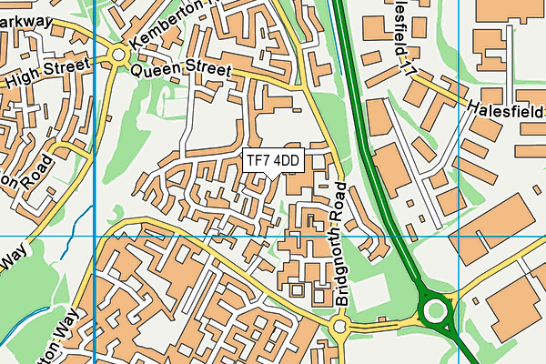 TF7 4DD map - OS VectorMap District (Ordnance Survey)