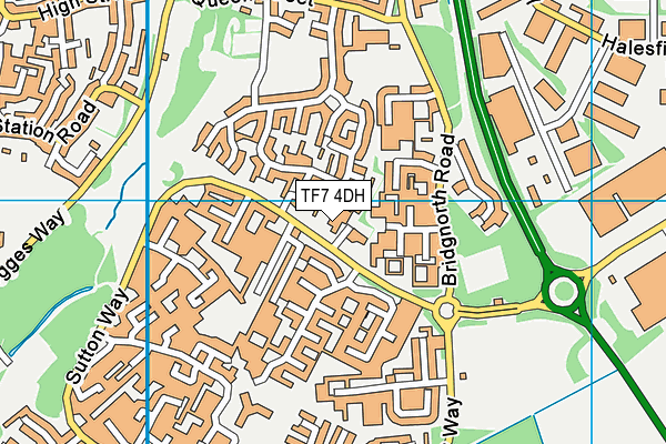 TF7 4DH map - OS VectorMap District (Ordnance Survey)