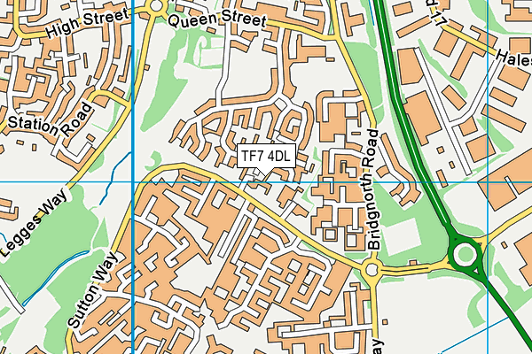 TF7 4DL map - OS VectorMap District (Ordnance Survey)