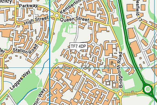 TF7 4DP map - OS VectorMap District (Ordnance Survey)