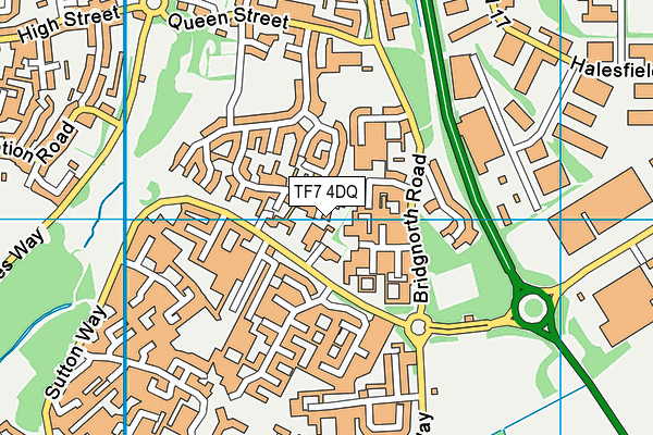 TF7 4DQ map - OS VectorMap District (Ordnance Survey)
