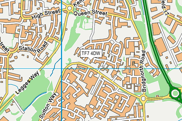 TF7 4DW map - OS VectorMap District (Ordnance Survey)