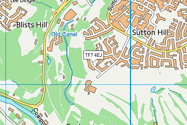 TF7 4EJ map - OS VectorMap District (Ordnance Survey)