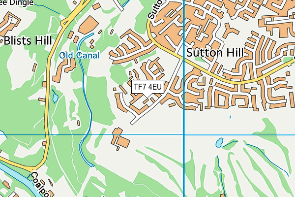 TF7 4EU map - OS VectorMap District (Ordnance Survey)