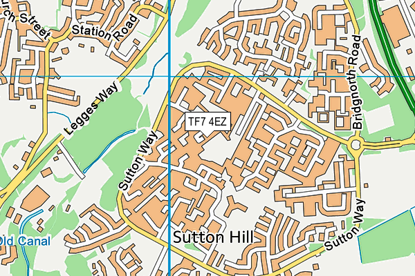 TF7 4EZ map - OS VectorMap District (Ordnance Survey)