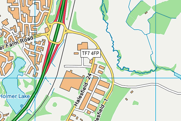 TF7 4FP map - OS VectorMap District (Ordnance Survey)