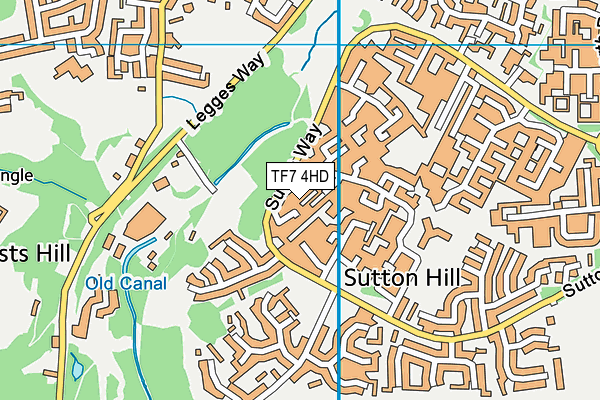 TF7 4HD map - OS VectorMap District (Ordnance Survey)
