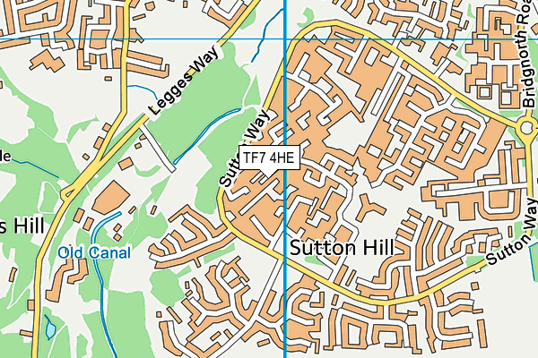 TF7 4HE map - OS VectorMap District (Ordnance Survey)