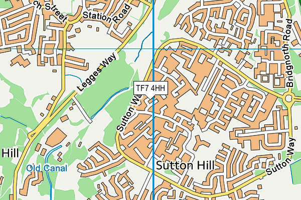 TF7 4HH map - OS VectorMap District (Ordnance Survey)