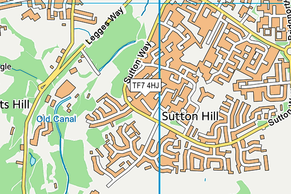 TF7 4HJ map - OS VectorMap District (Ordnance Survey)