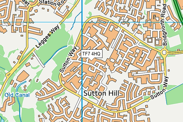 TF7 4HQ map - OS VectorMap District (Ordnance Survey)