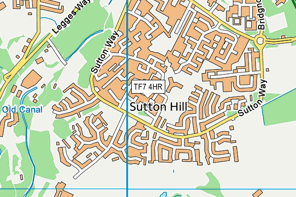 TF7 4HR map - OS VectorMap District (Ordnance Survey)