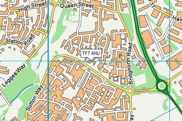 TF7 4HU map - OS VectorMap District (Ordnance Survey)