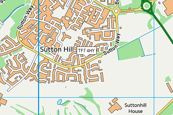 TF7 4HY map - OS VectorMap District (Ordnance Survey)