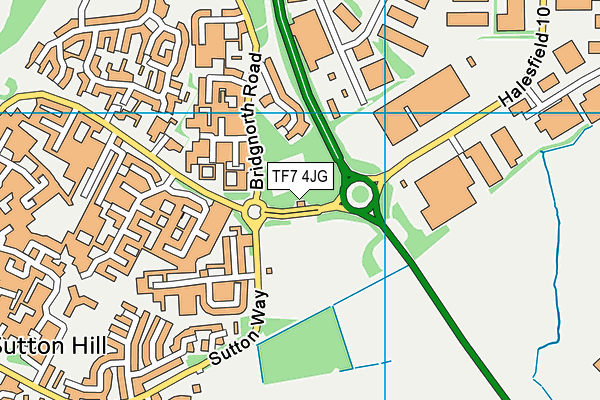 TF7 4JG map - OS VectorMap District (Ordnance Survey)