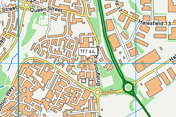 TF7 4JL map - OS VectorMap District (Ordnance Survey)