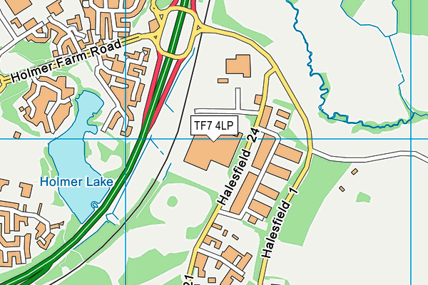 TF7 4LP map - OS VectorMap District (Ordnance Survey)