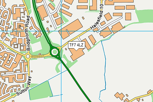 TF7 4LZ map - OS VectorMap District (Ordnance Survey)