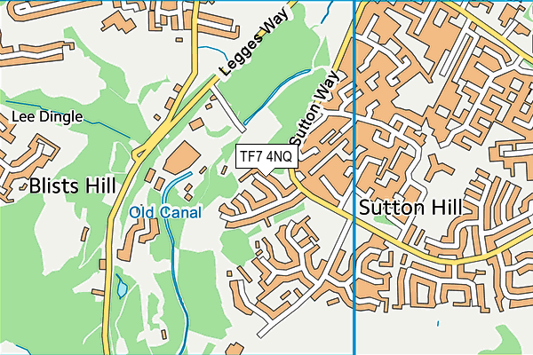 TF7 4NQ map - OS VectorMap District (Ordnance Survey)